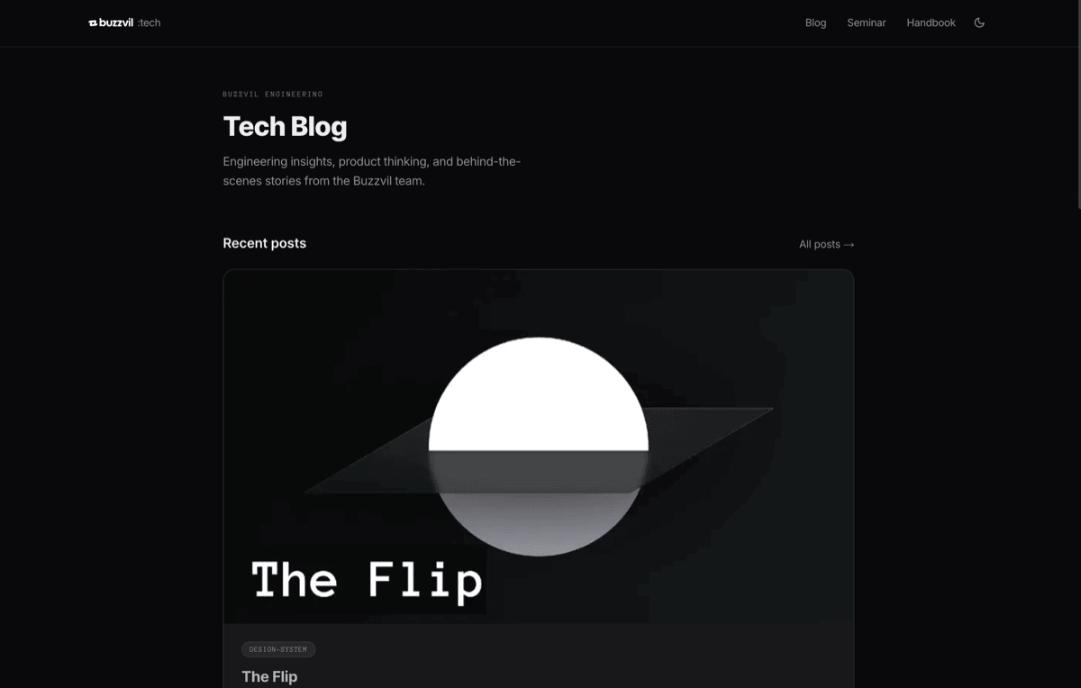 The design portal at design.buzzvil.com