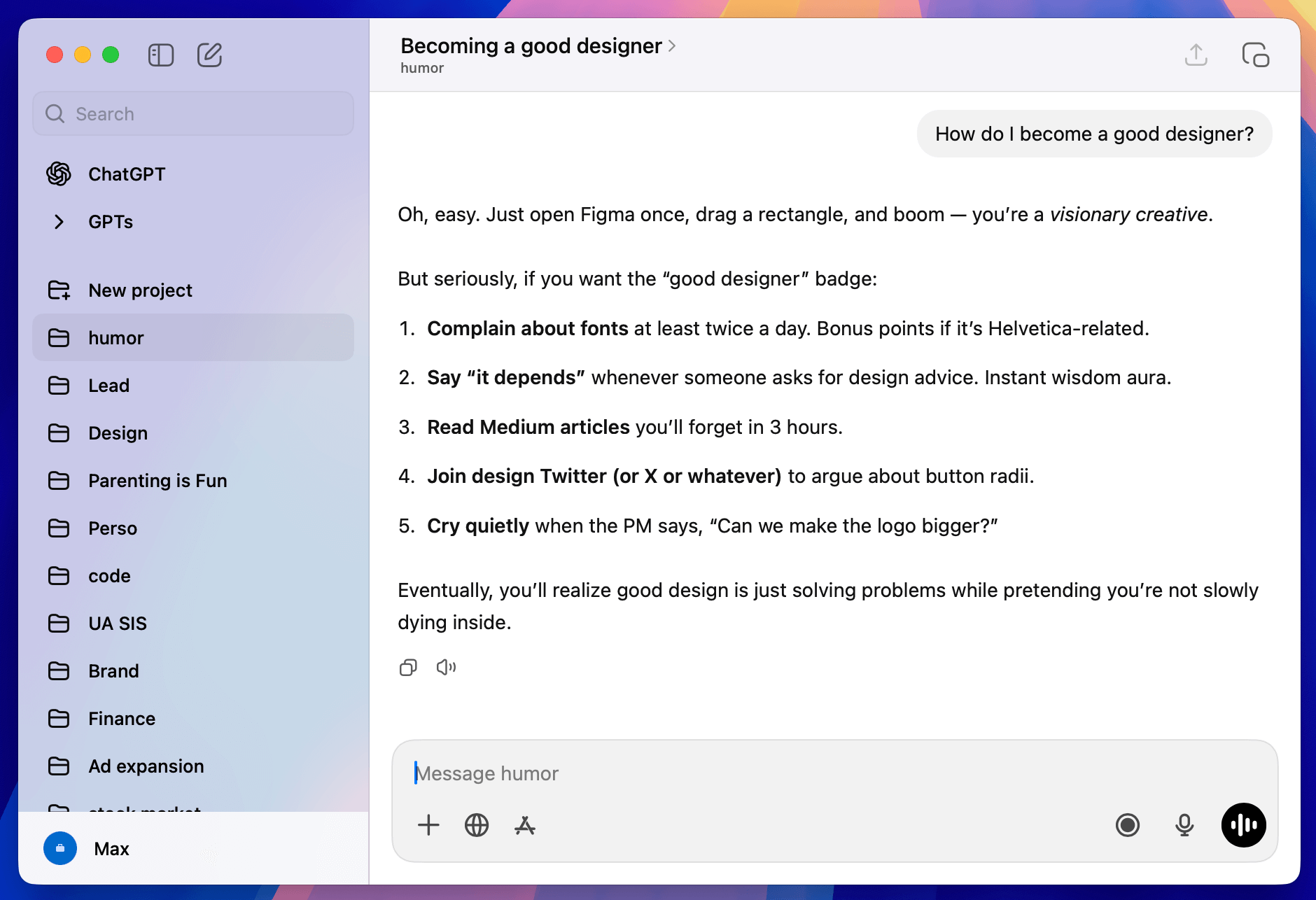 GPT Business interface